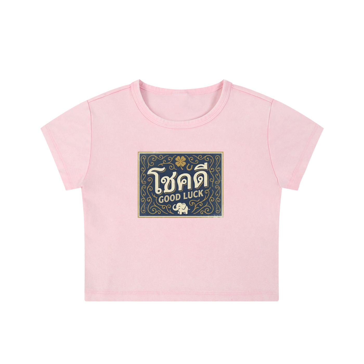 Good Luck - Snow Washed Crop Top